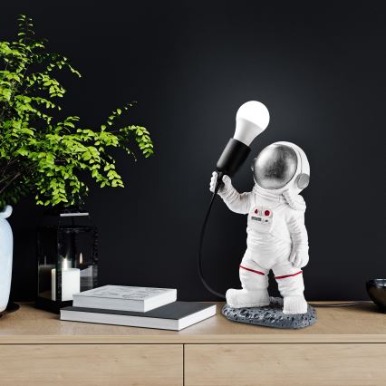Kinderlamp ASTRONAUT 1xE27/40W/230V zilver/wit