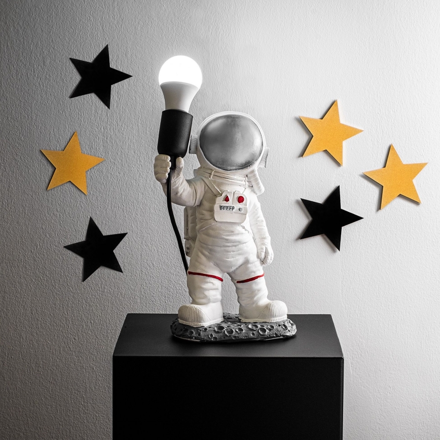 Kinderlamp ASTRONAUT 1xE27/40W/230V zilver/wit
