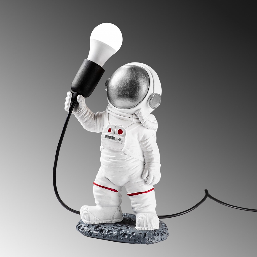 Kinderlamp ASTRONAUT 1xE27/40W/230V zilver/wit