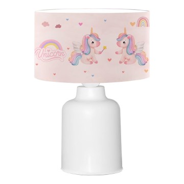 Kinderlamp CANDY 1xE27/40W/230V roze/wit