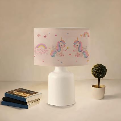 Kinderlamp CANDY 1xE27/40W/230V roze/wit