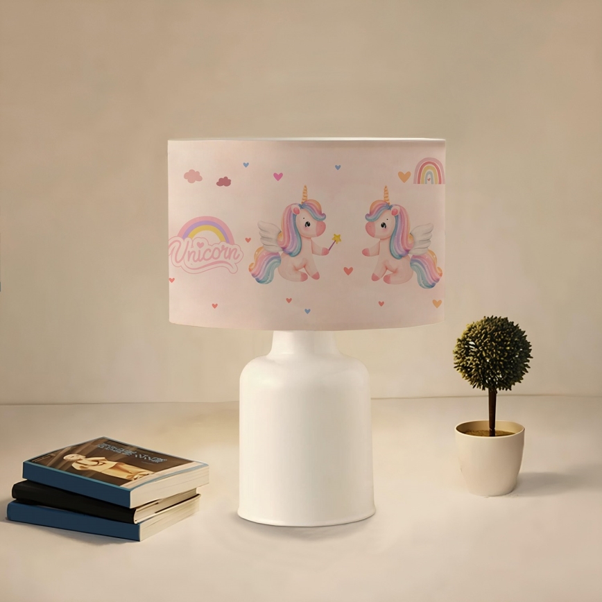 Kinderlamp CANDY 1xE27/40W/230V roze/wit