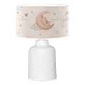 Kinderlamp CANDY 1xE27/40W/230V wit/beige