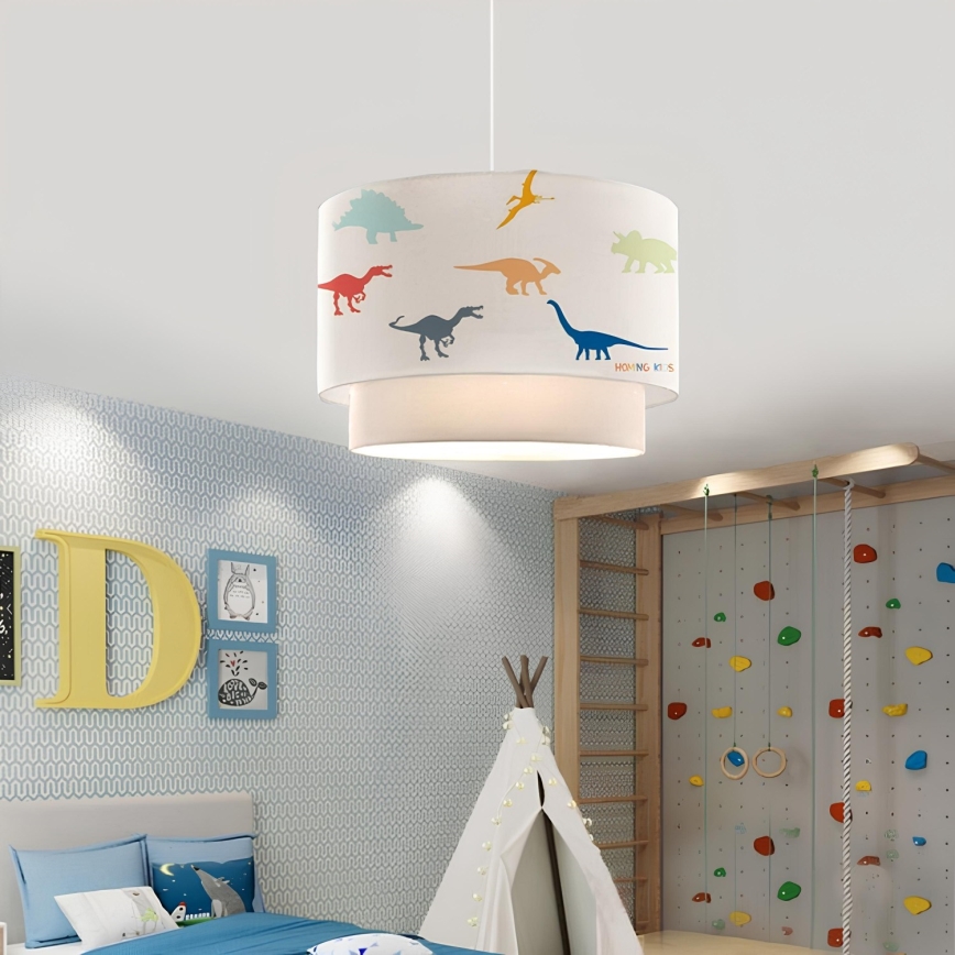 Kinderlamp CANDY 1xE27/40W/230V wit/veelkleurig
