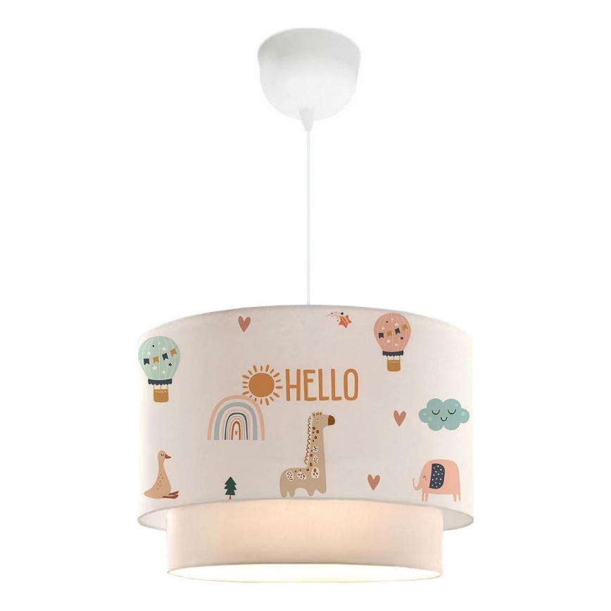 Kinderlamp CANDY 1xE27/40W/230V wit/veelkleurig