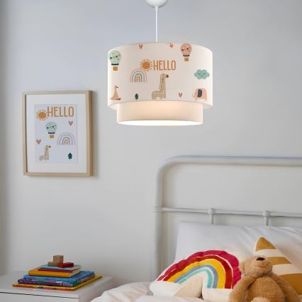 Kinderlamp CANDY 1xE27/40W/230V wit/veelkleurig