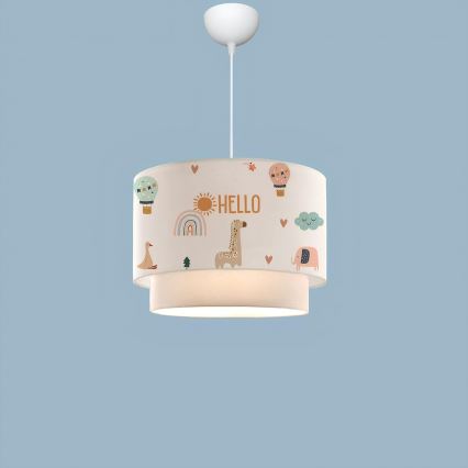 Kinderlamp CANDY 1xE27/40W/230V wit/veelkleurig