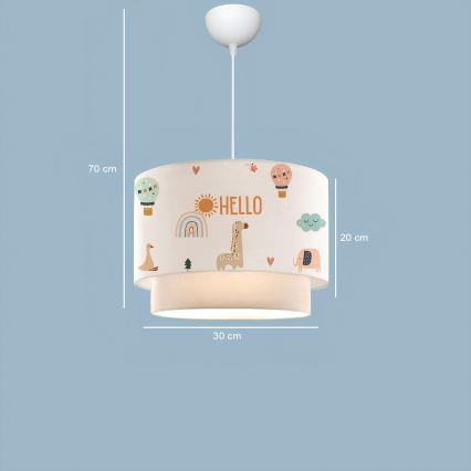 Kinderlamp CANDY 1xE27/40W/230V wit/veelkleurig