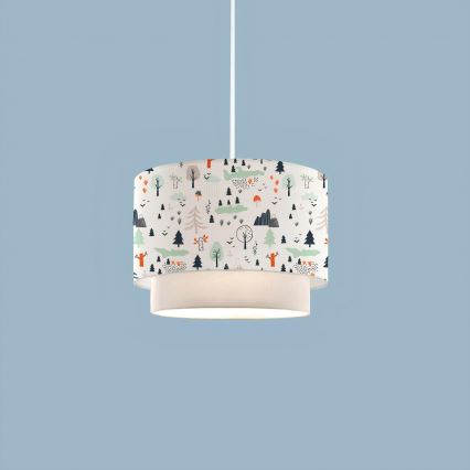 Kinderlamp CANDY 1xE27/40W/230V wit/veelkleurig