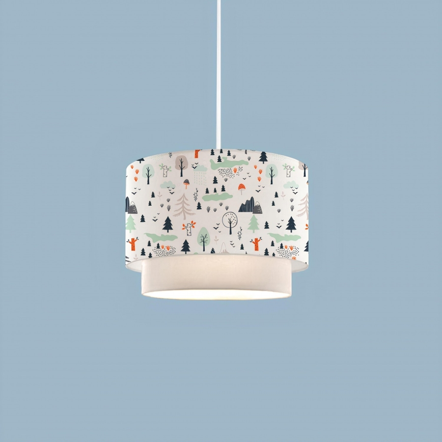 Kinderlamp CANDY 1xE27/40W/230V wit/veelkleurig