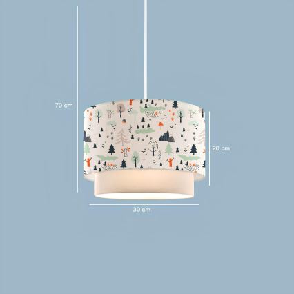 Kinderlamp CANDY 1xE27/40W/230V wit/veelkleurig