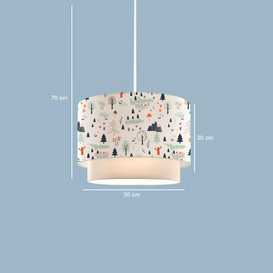 Kinderlamp CANDY 1xE27/40W/230V wit/veelkleurig