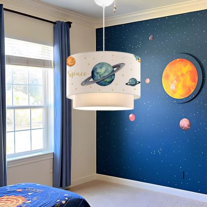 Kinderlamp CANDY 1xE27/40W/230V wit/veelkleurig