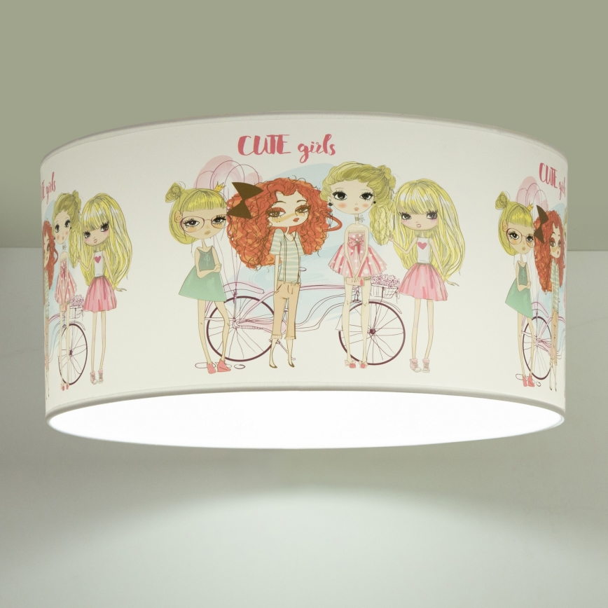 Kinderplafondlamp GIRLS VIBES 1xE27/60W/230V Ø 40 cm voor meisjes