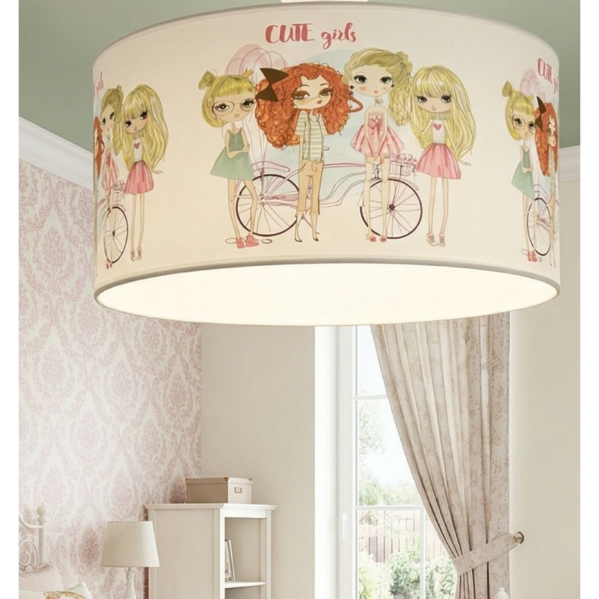Kinderplafondlamp GIRLS VIBES 1xE27/60W/230V Ø 40 cm voor meisjes