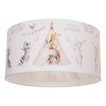 Kinderplafondlamp KIDS ROOM 1xE27/60W/230V Ø 40 cm met dierenmotief