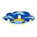 Kinderplafondlamp LUCCA 5xE27/24W/230V blauw