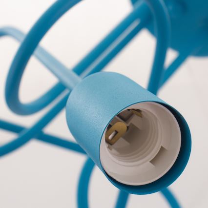 Kinderplafondlamp OXFORD 3xE27/15W/230V blauw