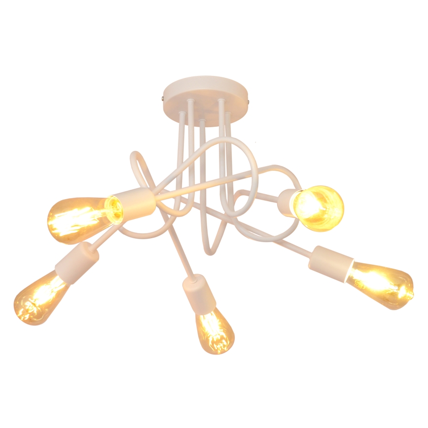 Kinderplafondlamp OXFORD 5xE27/15W/230V wit