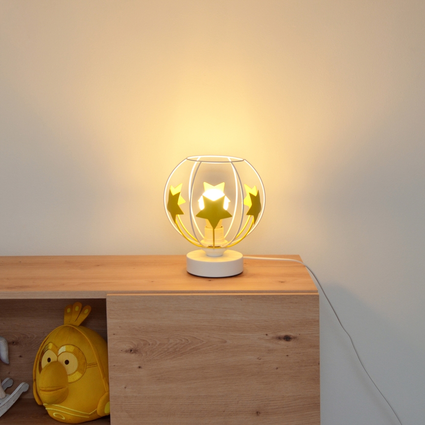 Kindertafel lamp STARS 1xE27/15W/230V geel/wit