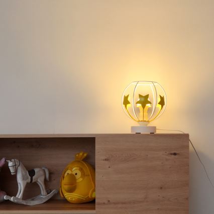 Kindertafel lamp STARS 1xE27/15W/230V geel/wit