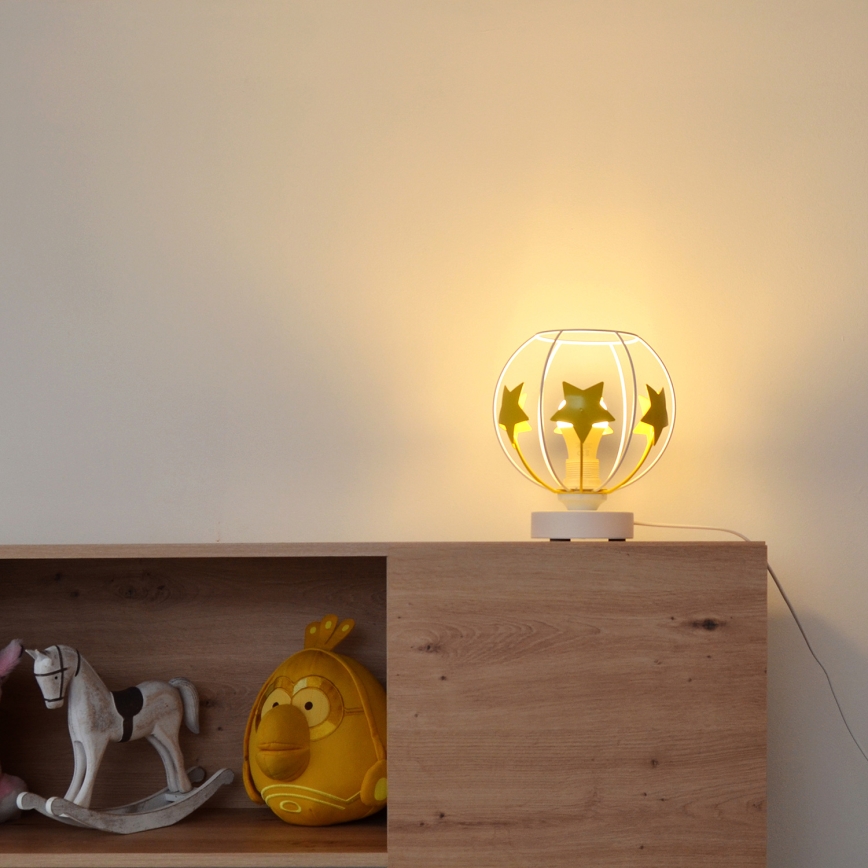 Kindertafel lamp STARS 1xE27/15W/230V geel/wit