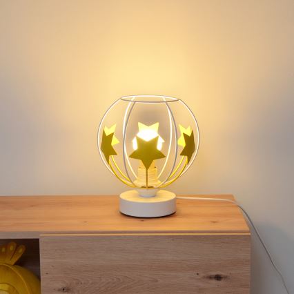 Kindertafel lamp STARS 1xE27/15W/230V geel/wit