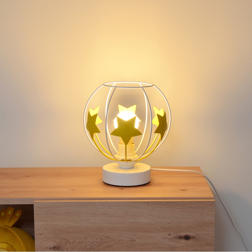 Kindertafel lamp STARS 1xE27/15W/230V geel/wit