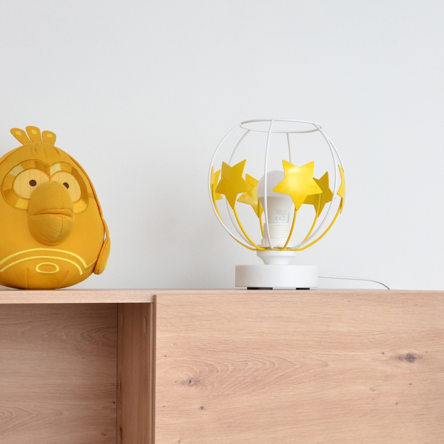Kindertafel lamp STARS 1xE27/15W/230V geel/wit