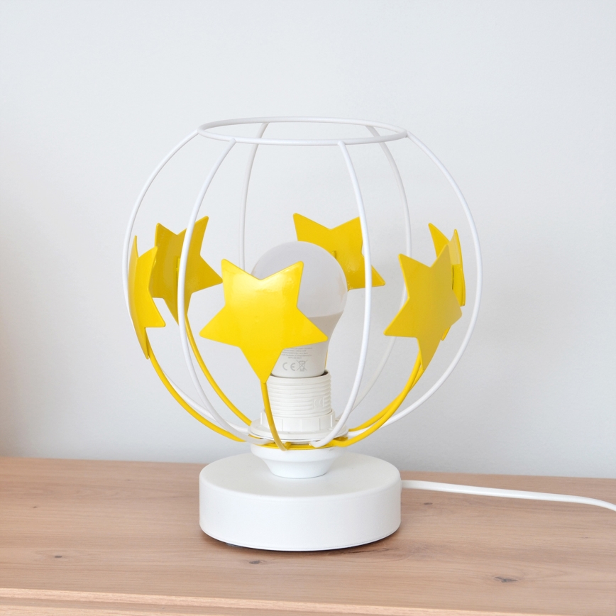 Kindertafel lamp STARS 1xE27/15W/230V geel/wit