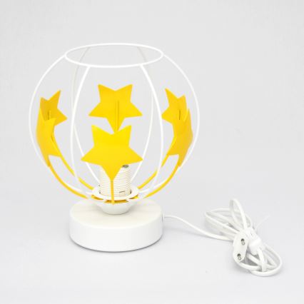 Kindertafel lamp STARS 1xE27/15W/230V geel/wit