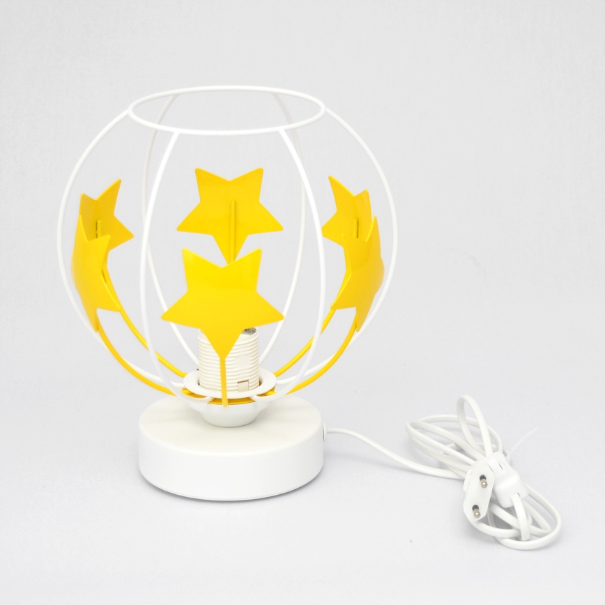 Kindertafel lamp STARS 1xE27/15W/230V geel/wit