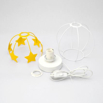 Kindertafel lamp STARS 1xE27/15W/230V geel/wit