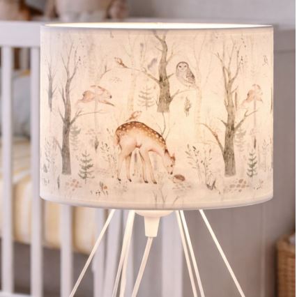 Kindertafellamp KIDS ROOM 1xE27/60W/230V Ø 18 cm met schattige diertjes