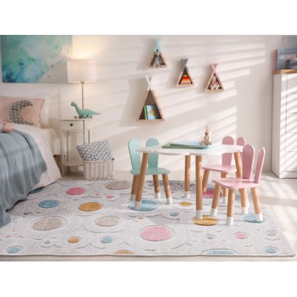 Kindervloerkleed PIAR 80x150 cm veelkleurig/stippen