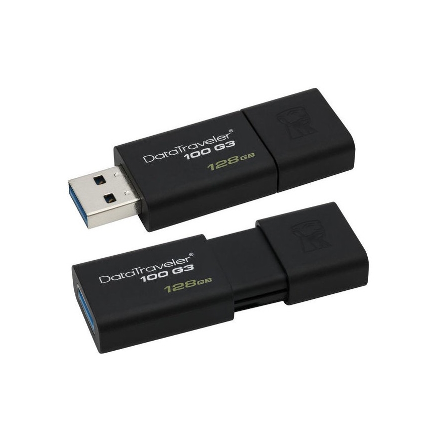 Kingston - USB Stick DATATRAVELER 100 G3 USB 3.0 128GB zwart