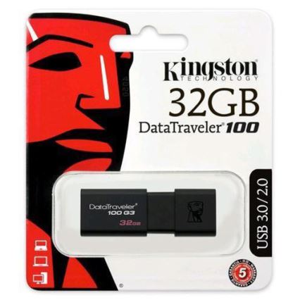 Kingston - USB Stick DATATRAVELER 100 G3 USB 3.0 32GB zwart