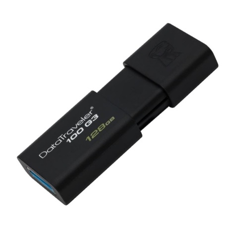 Kingston - USB Stick DATATRAVELER 100 G3 USB 3.0 128GB zwart