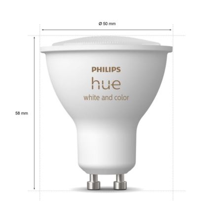 Kit de base Philips Hue WHITE AND COLOR AMBIANCE 3xGU10/5,7W/230V 2000-6500K + dispositif d