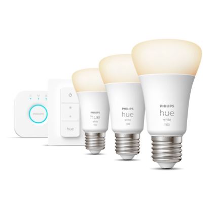 Kit de base Philips Hue WHITE 3xE27/9,5W 2700K + dispositif d