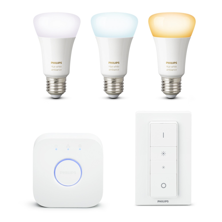 Ampoule LED Philips Hue E27 9,5W blanc chaud à froid