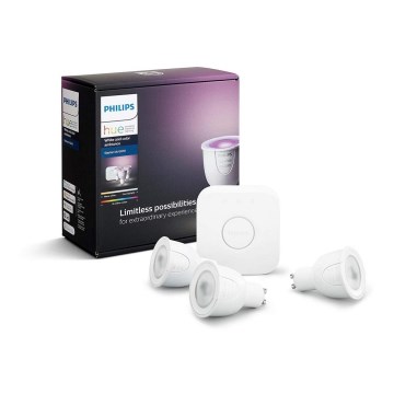 Kit de base Philips Hue WHITE AND COLOR AMBIANCE 3xGU10/6,5W/230V 2000-6500K