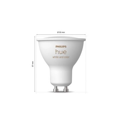 Kit de démarrage Philips Hue WHITE AND COLOR AMBIANCE 3xGU10/4,2W/230V 2000-6500K + pont Hue et variateur sans fil