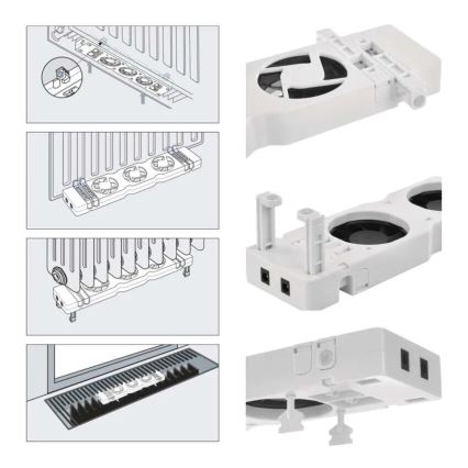 Kit d'extension pour ventilateur de radiateur 5V blanc