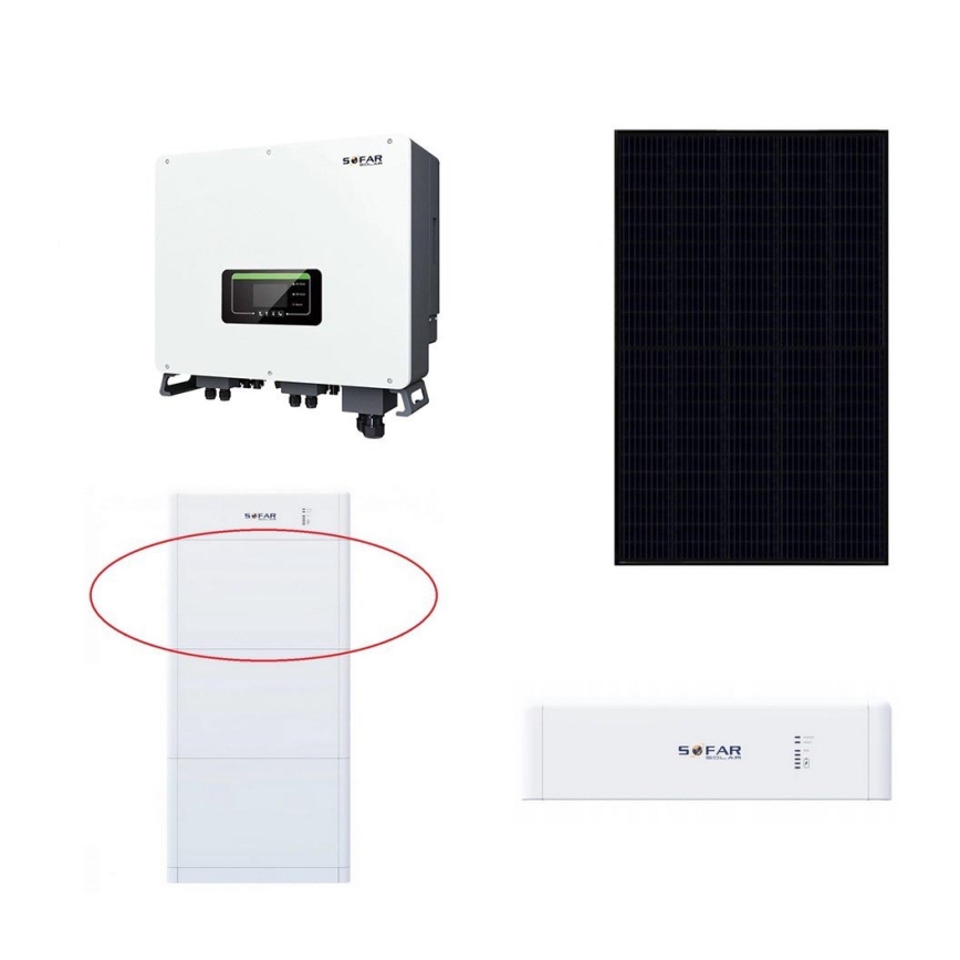 Kit solaire SOFAR Solar - panneau 20kWc RISEN Full Black + convertisseur SOLAX 20kW 3p + batterie SOFAR 20 kWh avec une unité de contrôle de la batterie
