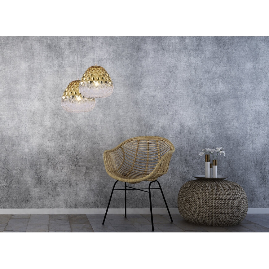 Hanglamp aan een koord DIAMOND 1xE27/11W/230V gouden