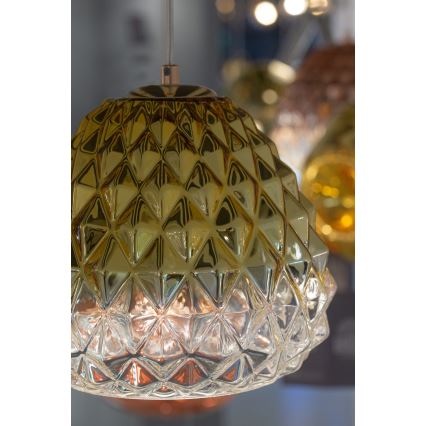 Hanglamp aan een koord DIAMOND 1xE27/11W/230V gouden