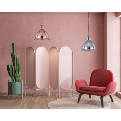 Hanglamp aan een koord CREATE 1xE27/11W/230V roze goud