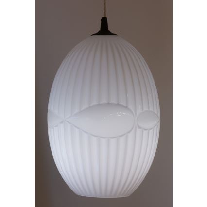 Hanglamp aan een koord ELLIPTIC 1xE27/11W/230V wit