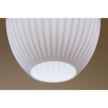 Hanglamp aan een koord ELLIPTIC 1xE27/11W/230V wit